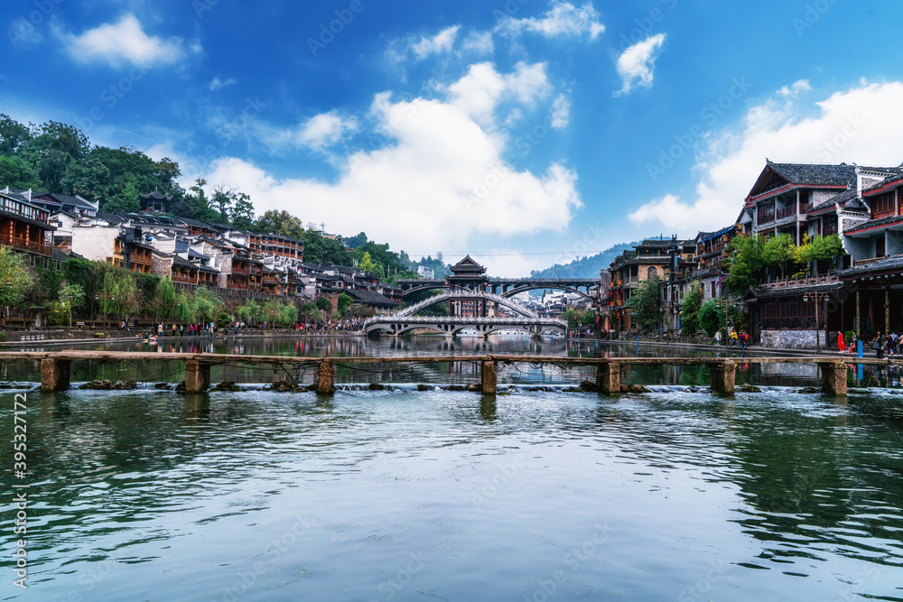 Beautiful scenery of Fenghuang ancient town