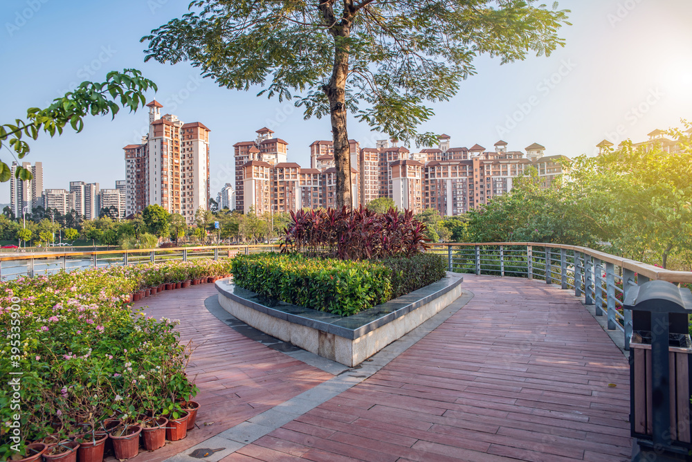 Scenery of Phoenix Lake Park, Nansha, Guangzhou, China