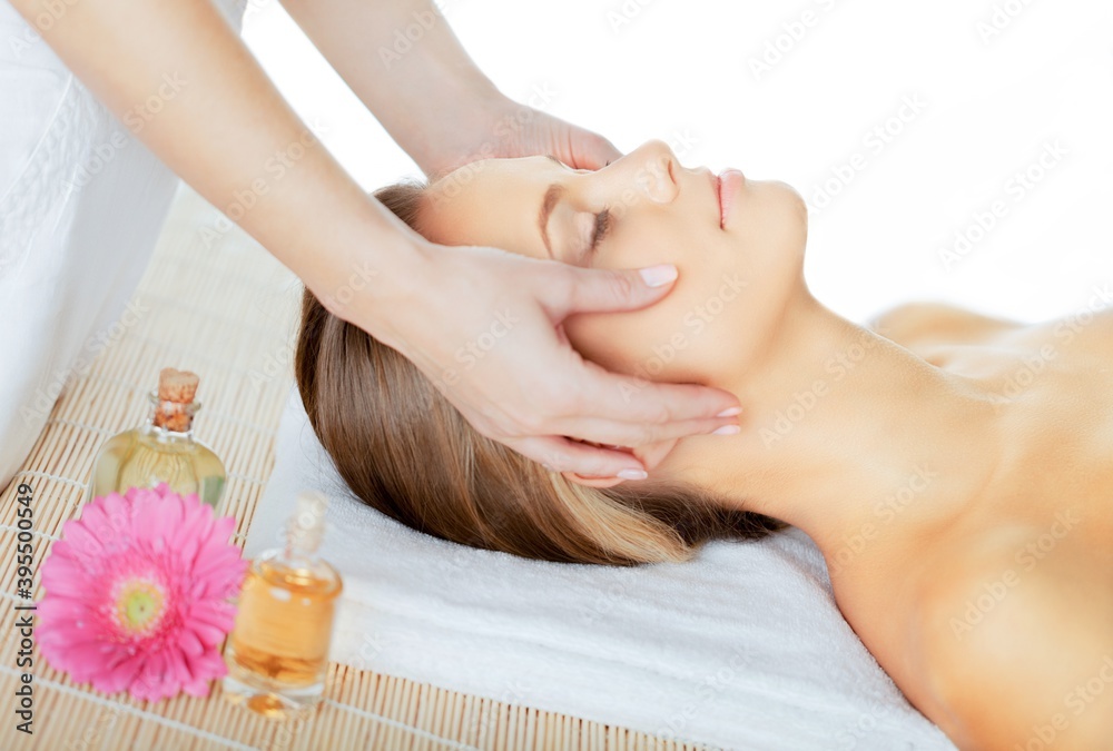 Woman Having a Head Massage