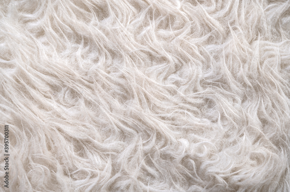 Close up detail of artificial fur