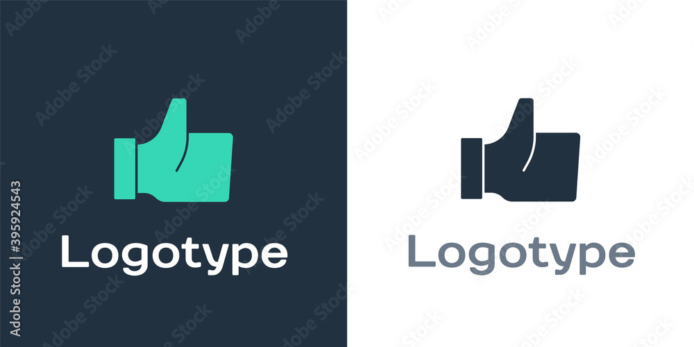 Logotype Hand like icon isolated on white background. Logo design template element. Vector.