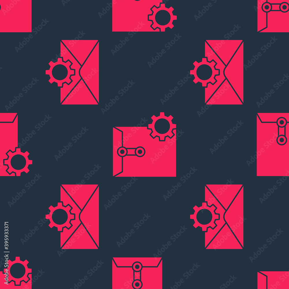 Set Envelope setting and Envelope setting on seamless pattern. Vector.