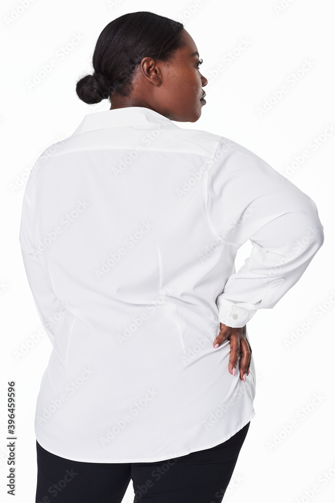 Women's white shirt plus size fashion