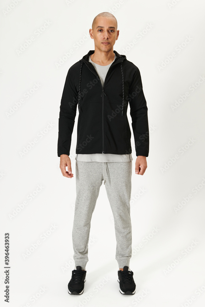 Men's back sports wear mockup outfit