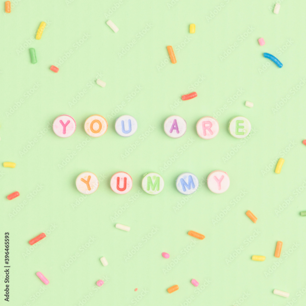 You are yummy message beads alphabet