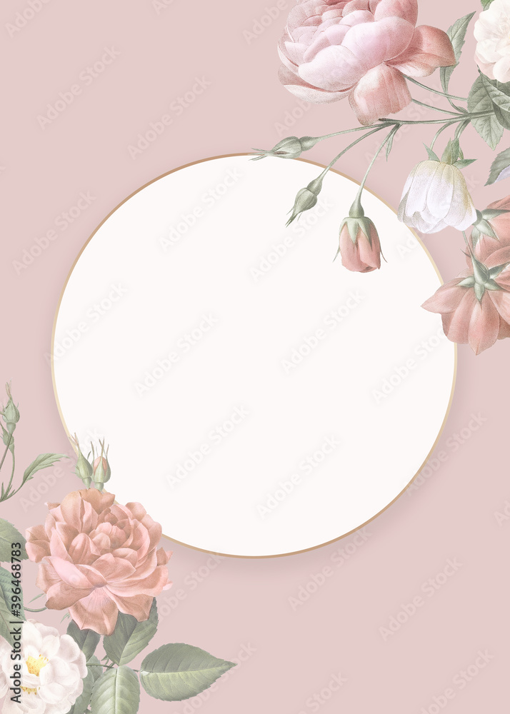 Blank elegant floral frame design