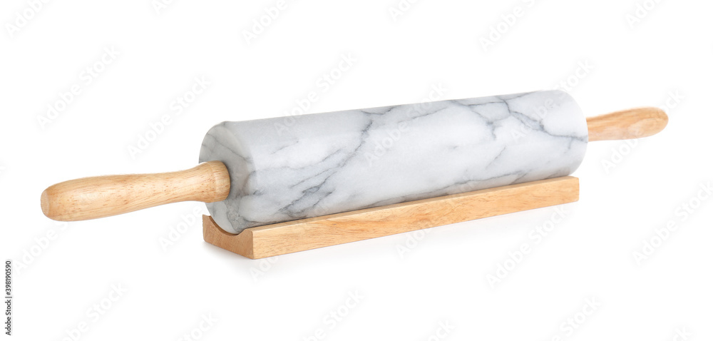 Rolling pin on white background