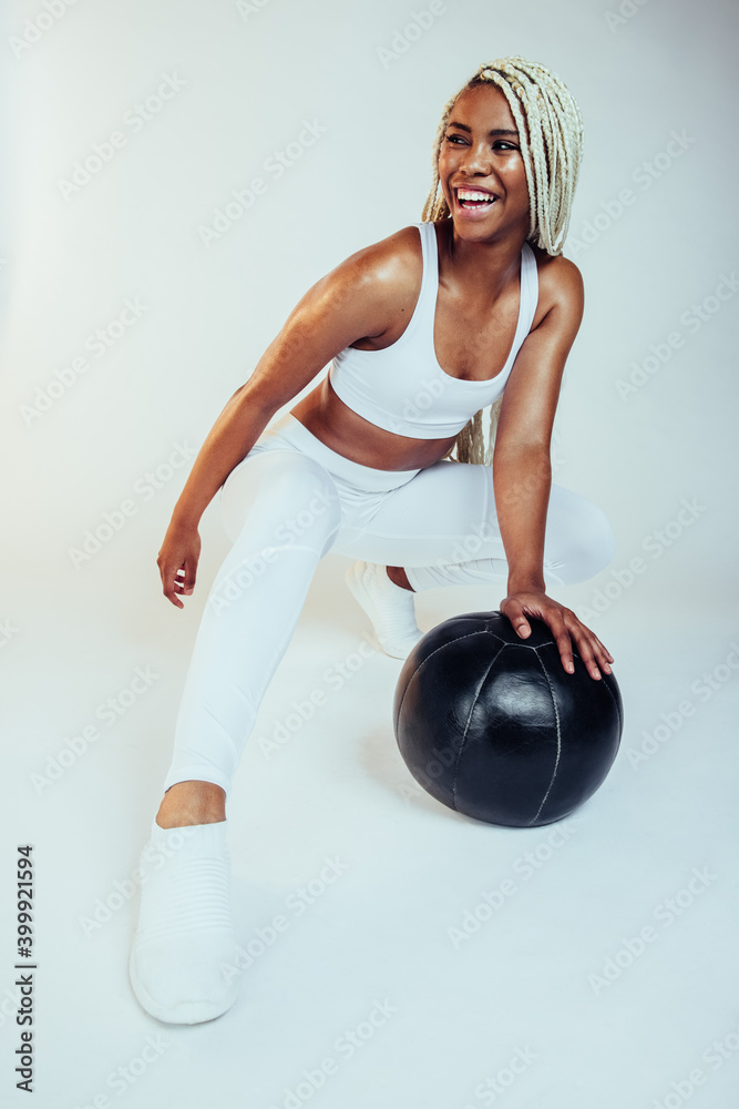 Fitness woman enjoying workout