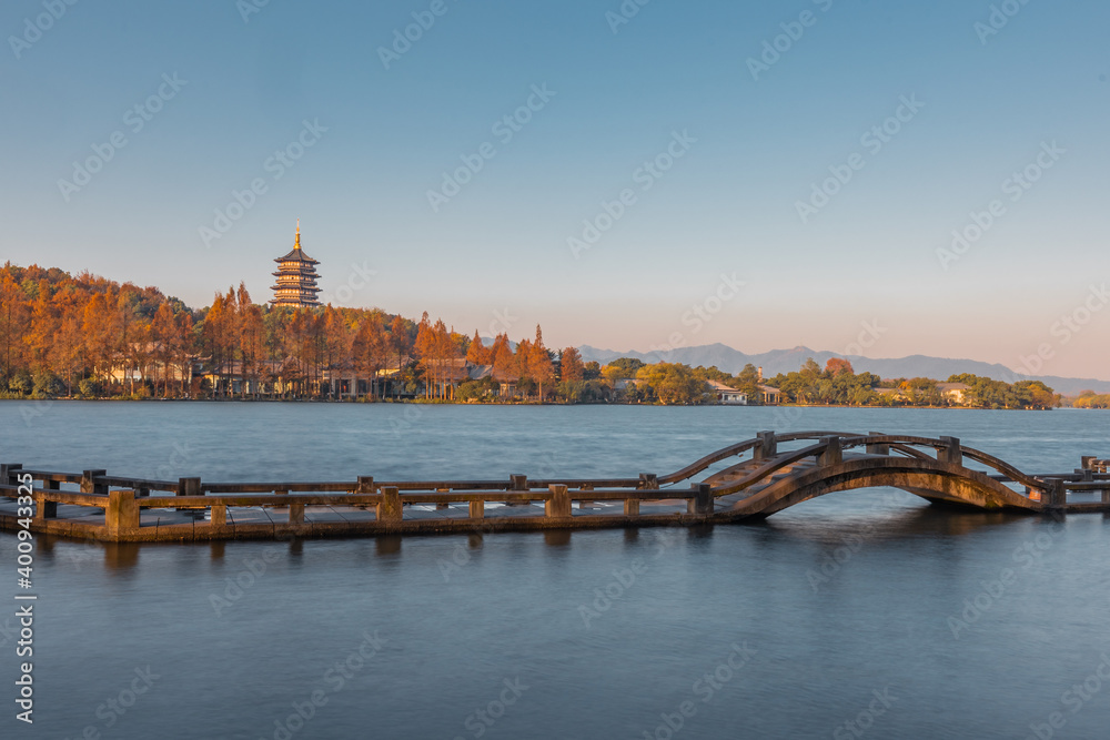 中国杭州西湖全景