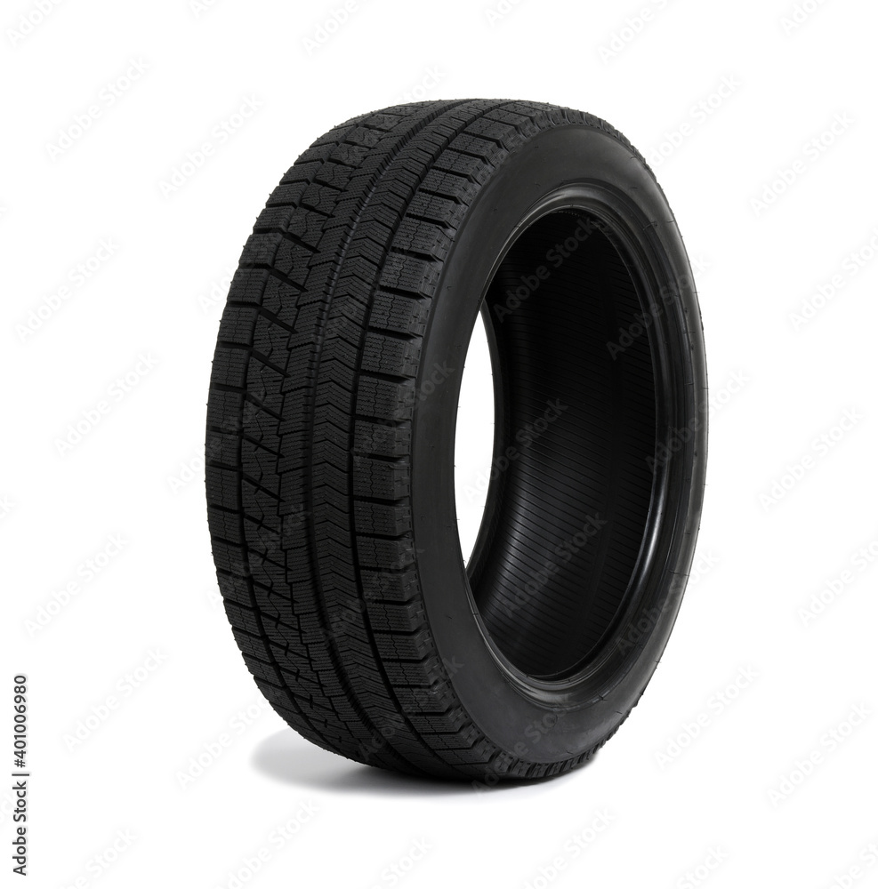 Car tire isolated on white