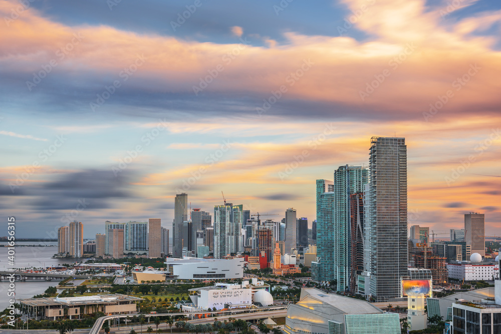 Miami, Florida, USA Downtown Cityscape