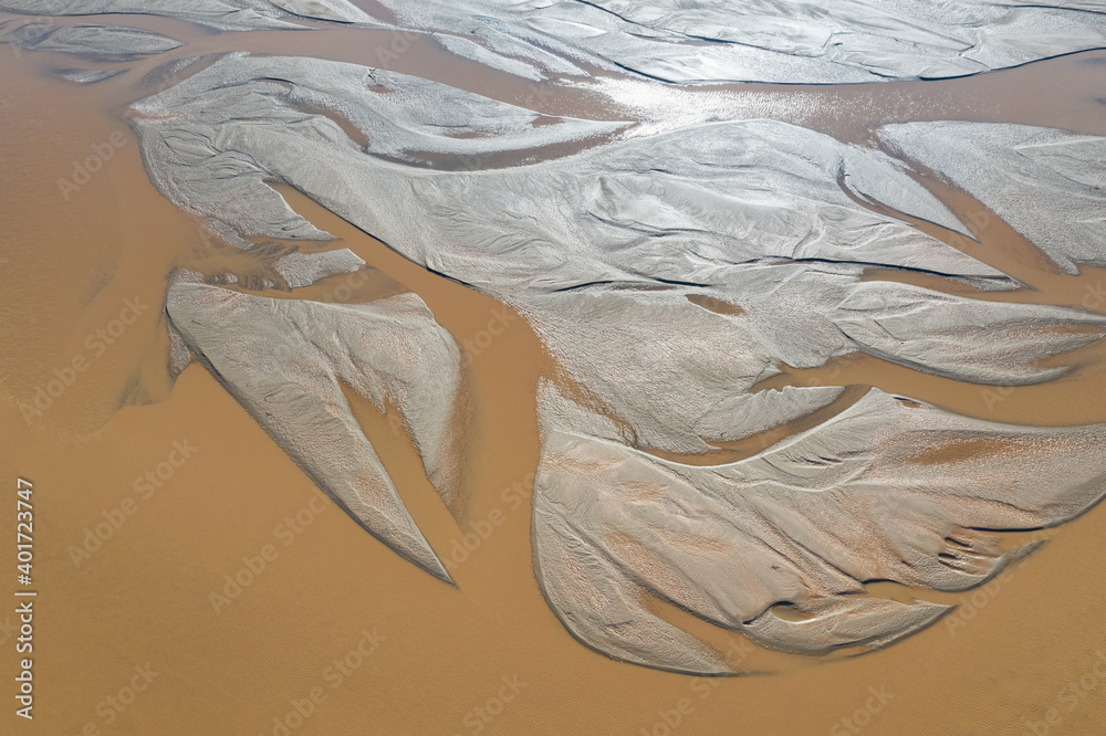 beautiful riverbed in sunlight