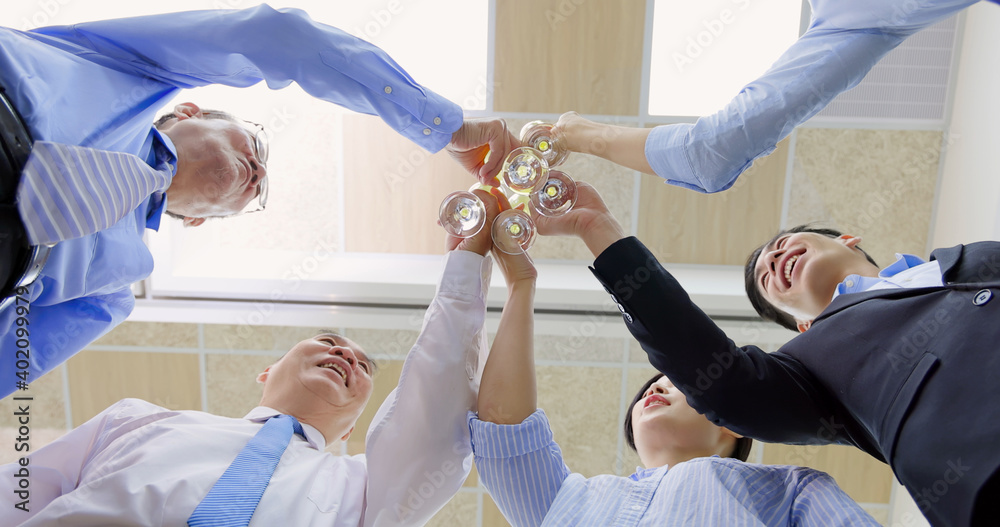 business people make a toast