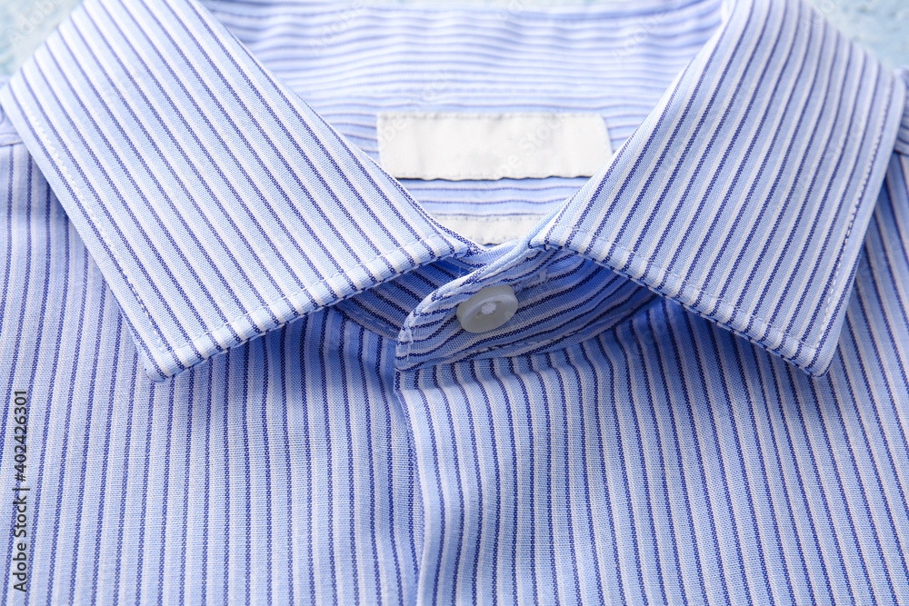 New classic male shirt, closeup