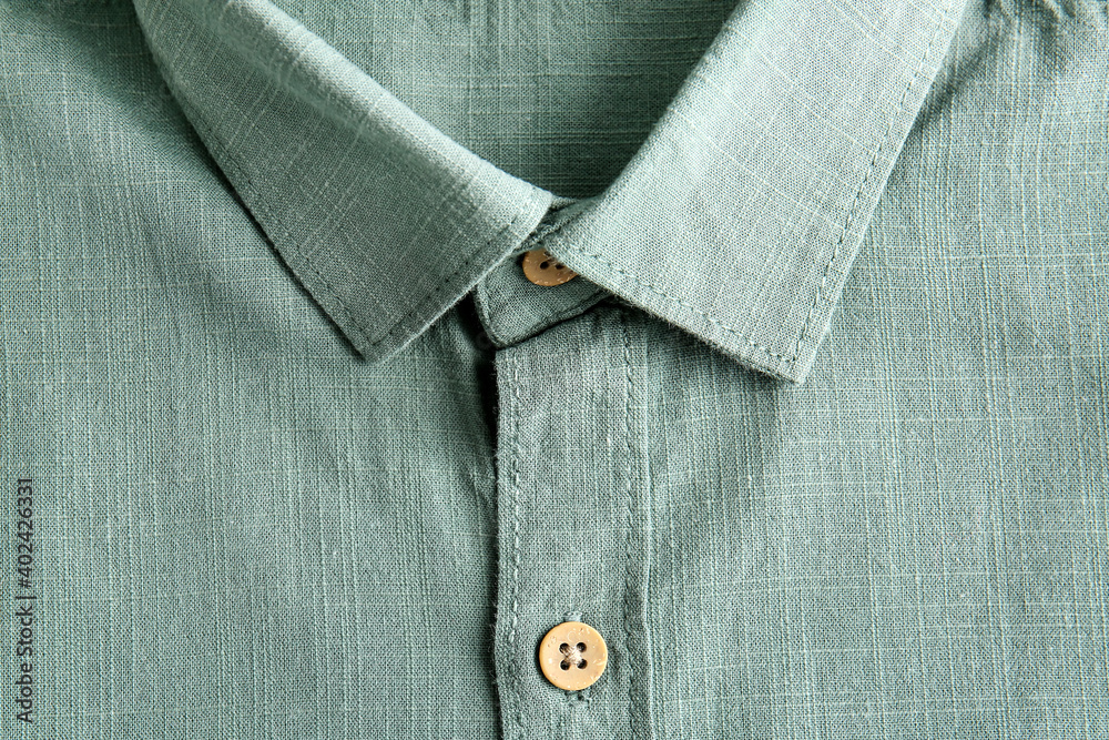 New classic male shirt, closeup