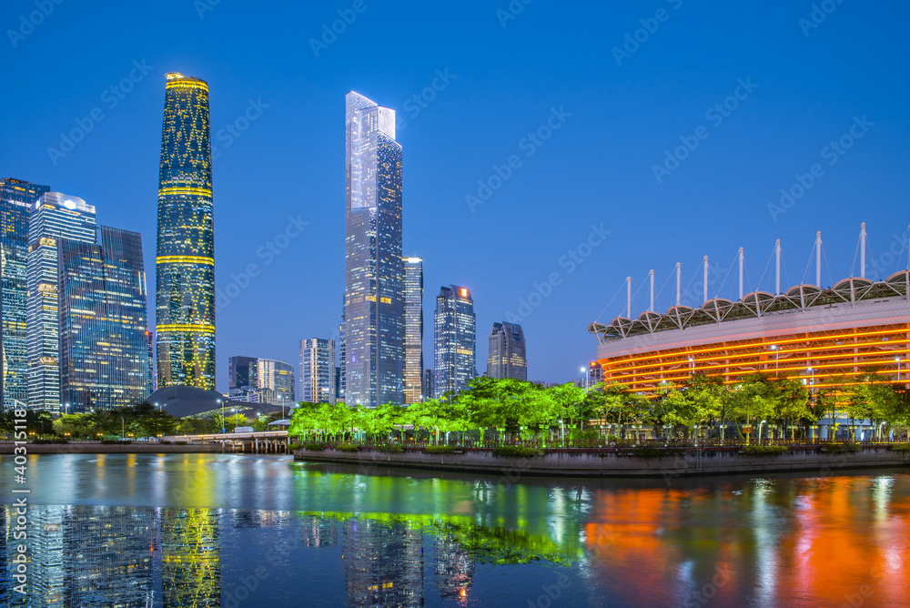 中国广东省广州市夜景