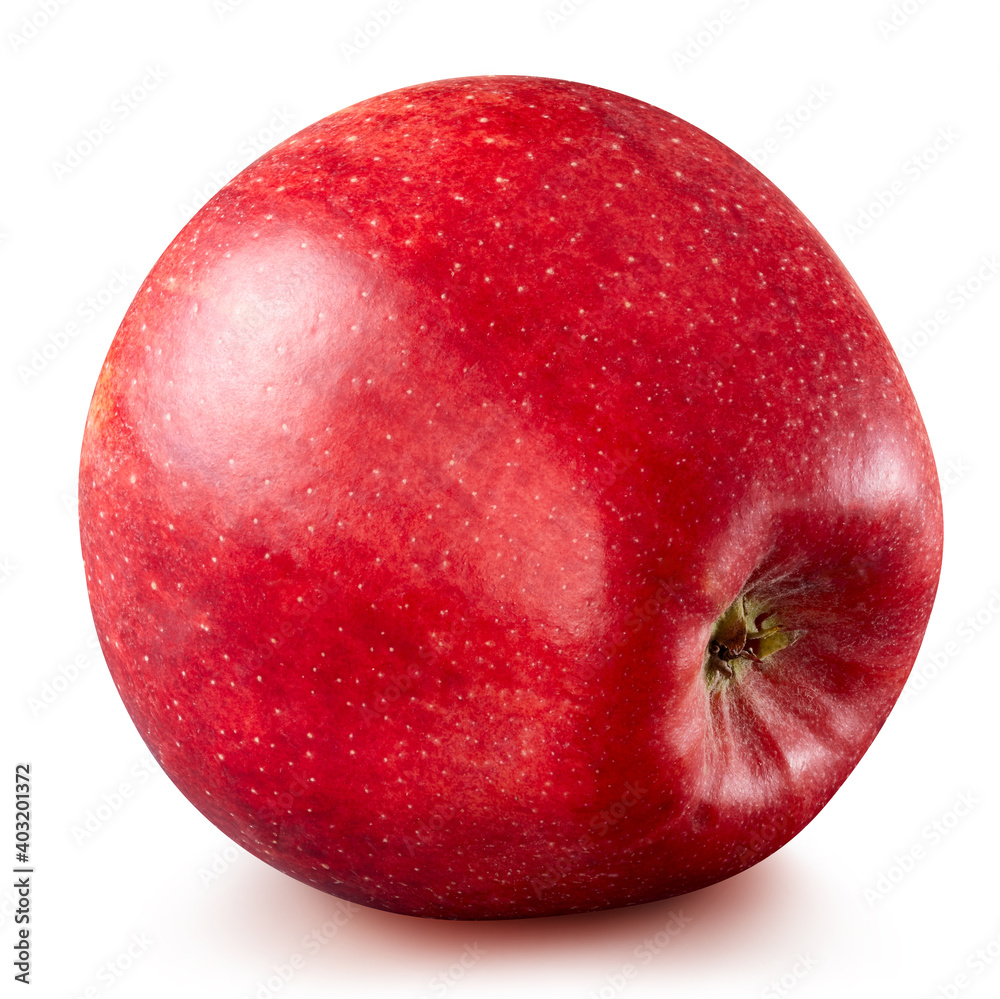 Organic apple isolated on white background