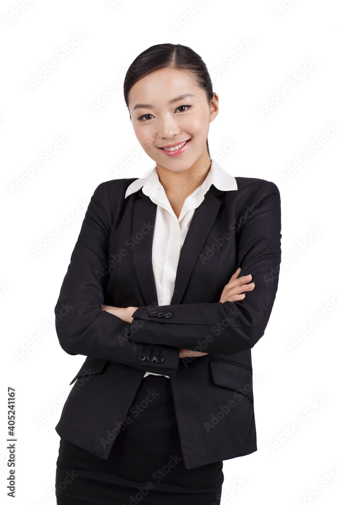 Portrait of a happy young business woman 