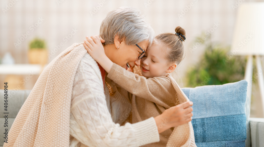 nice girl and her grandmother