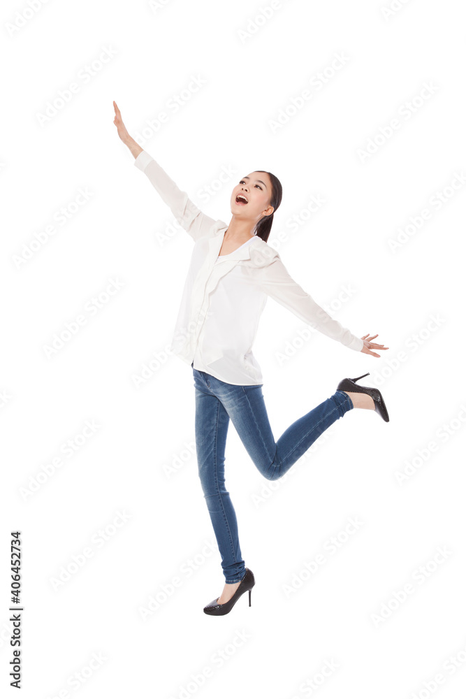 Portrait of a happy Young woman posing