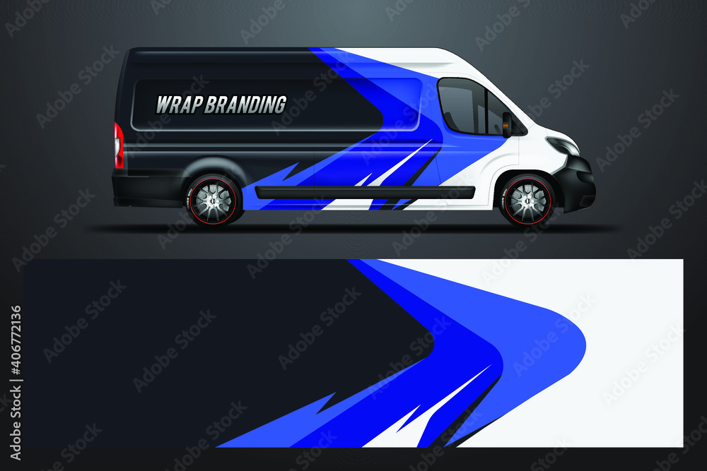 Van Wrap设计矢量，Livery贴纸车