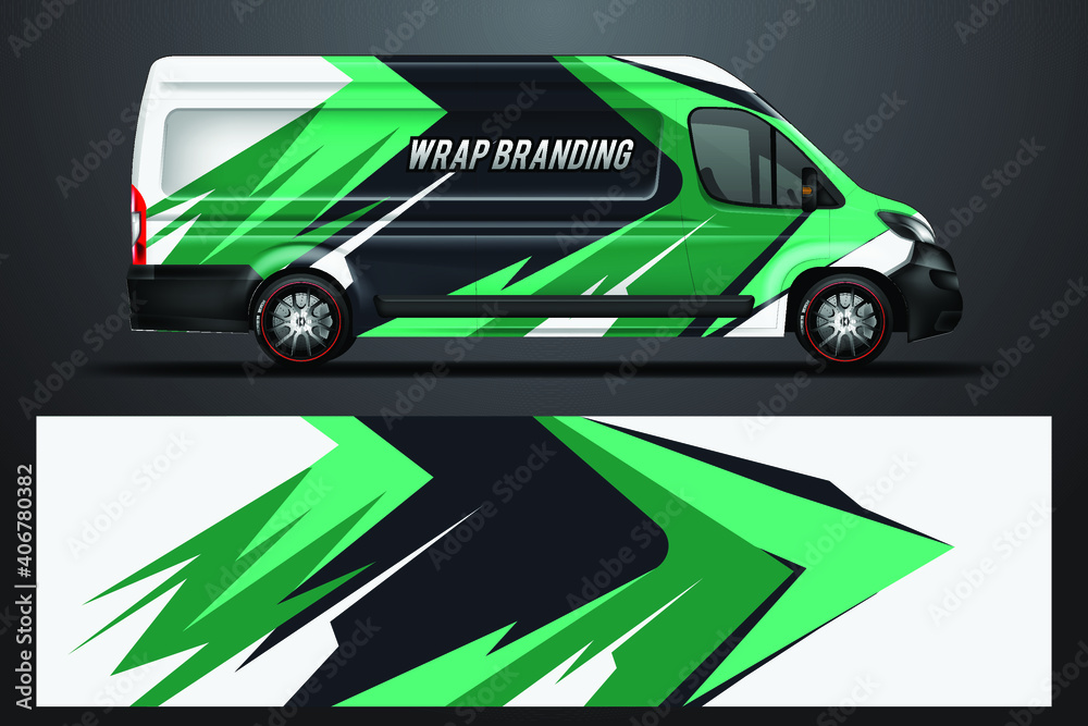 Van Wrap设计矢量，Livery贴纸车