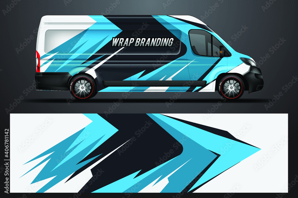 Van Wrap设计矢量，Livery贴纸车