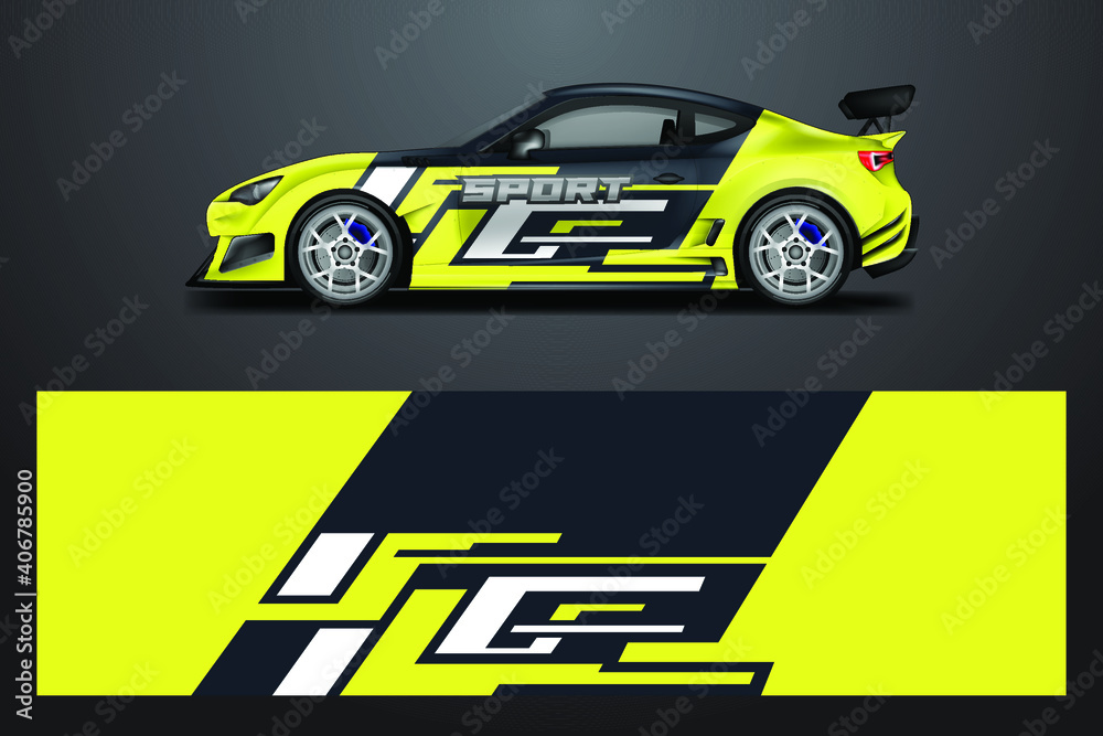 Car Wrap Designs Vector , Livery Sticker Vehicle 