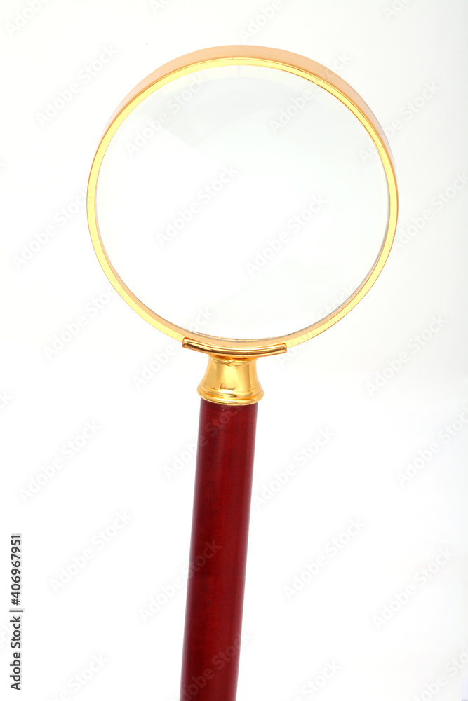 Magnifying glass close-up