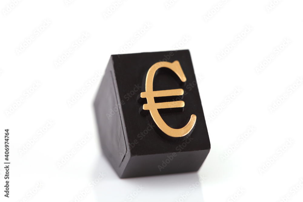 Portrait of Euro currency symbol