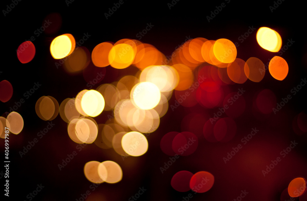 A multicolor light spots closeup