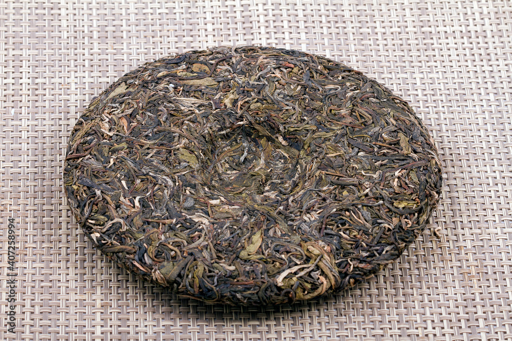 Puer tea cake