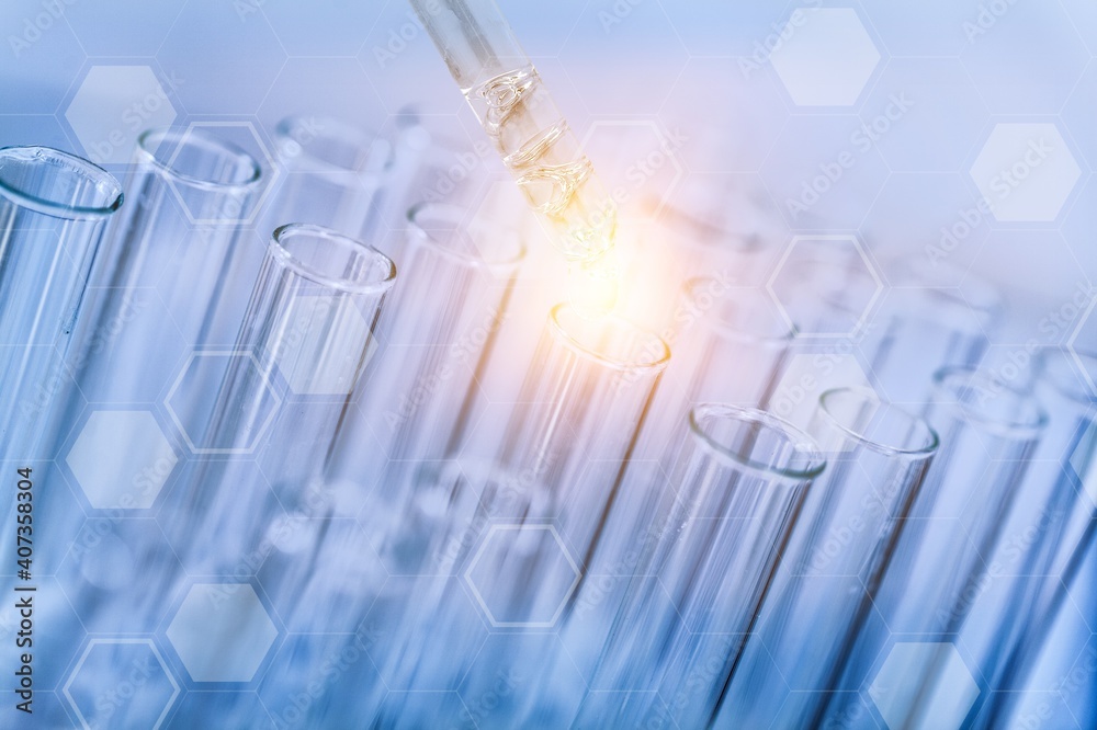 科学实验室试管和移液管