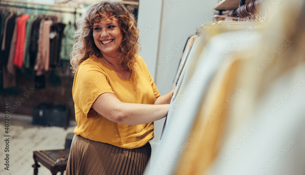 Friendly sales woman in a boutique