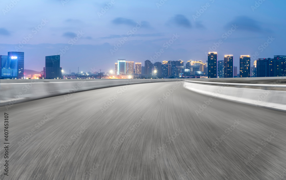 Roads and architectural landscape of modern Chinese cities.