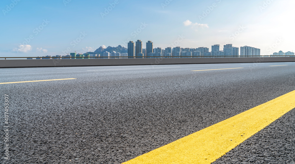 Roads and architectural landscape of modern Chinese cities.