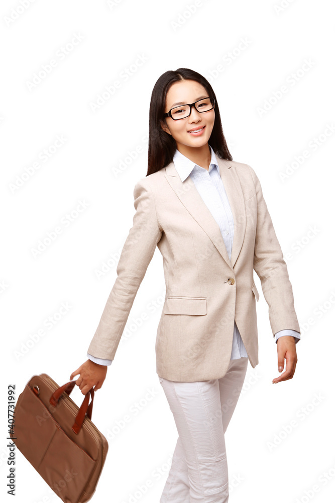 Business woman with briefcase