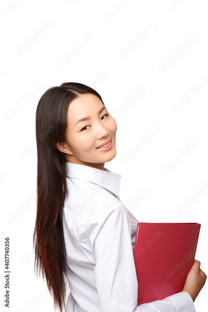 Business woman with folder