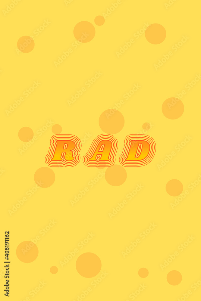 Rad复古字体排版矢量