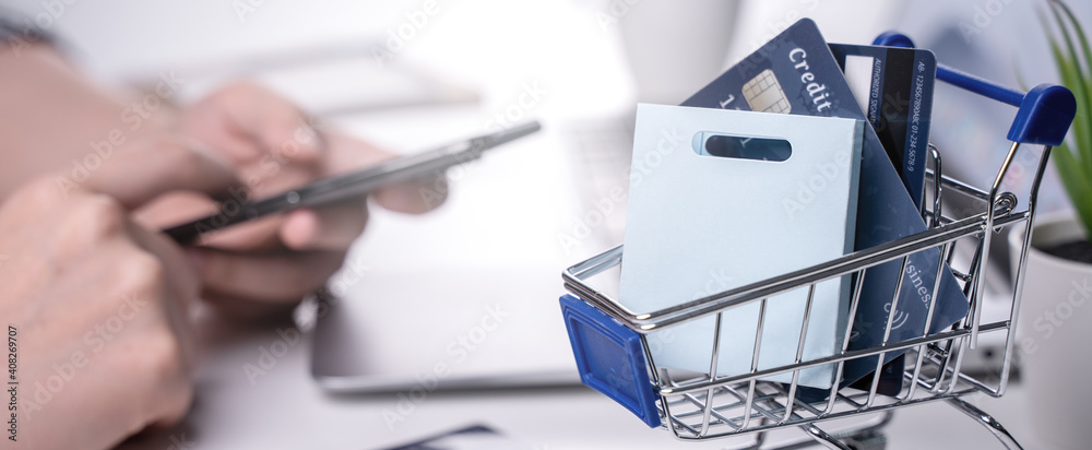 Online shopping payment with crediet card