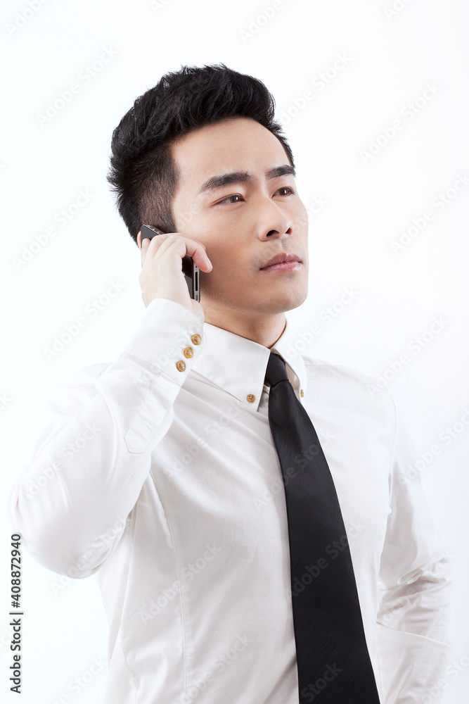 Business man using mobile phone