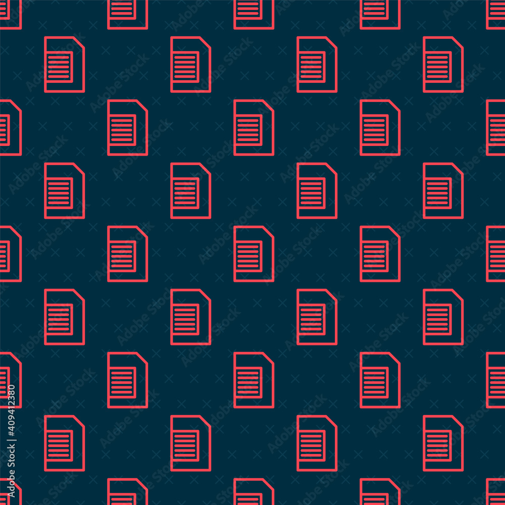 Red line Laundry detergent for automatic wash machine icon isolated seamless pattern on black backgr