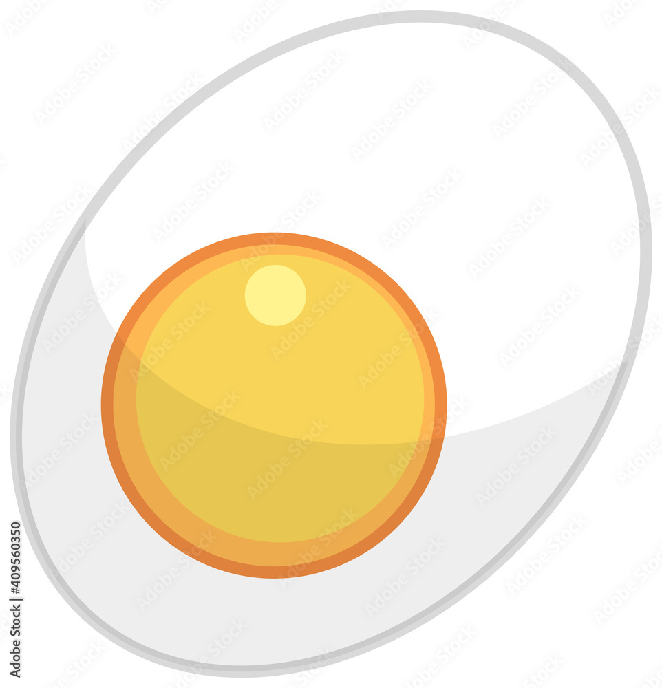 simple egg on white background