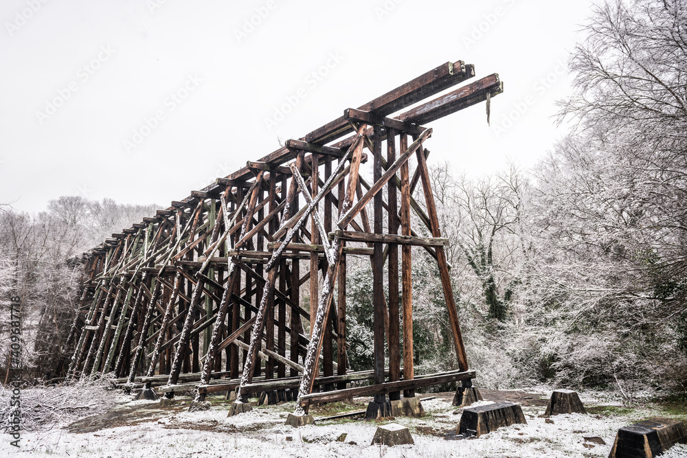 Athens, Georgia, USA historic abandoned train trestle.