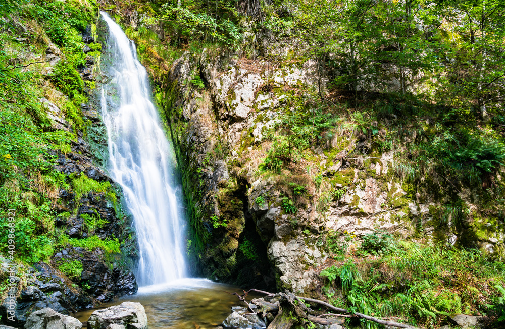 Todtnau Waterfall in the Black Forest Mountains, Germany