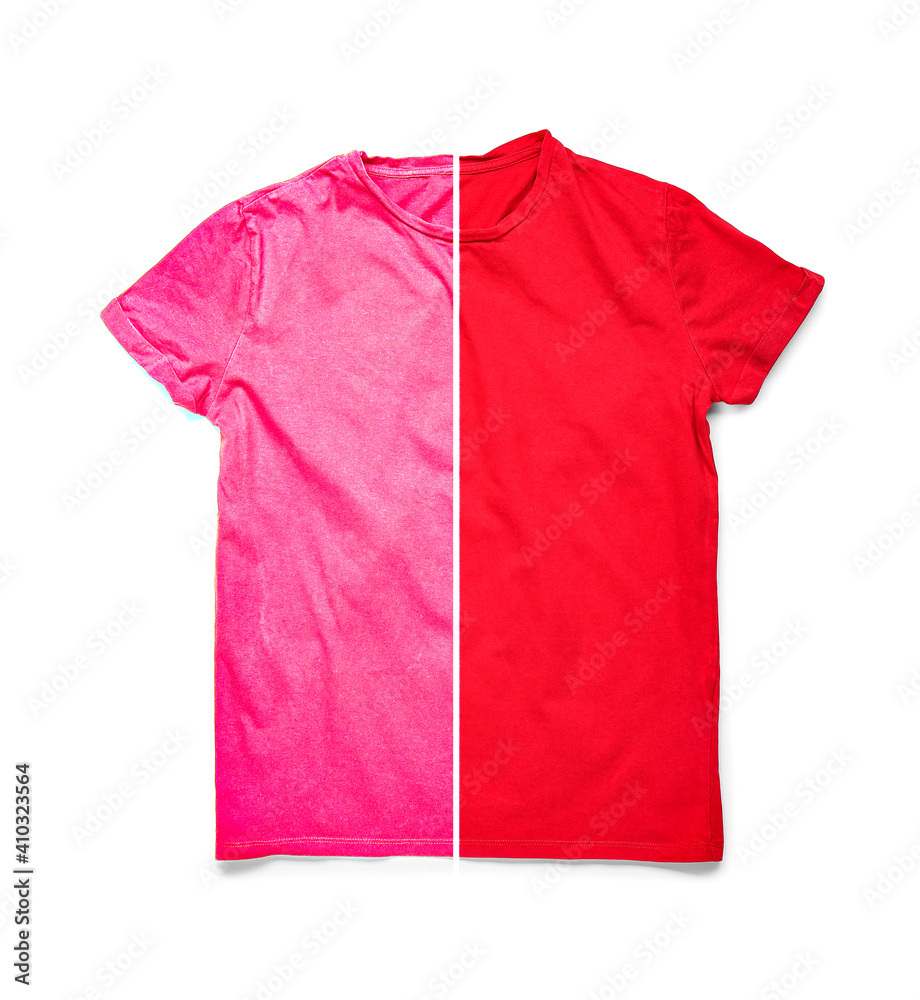 Modern t-shirt on white background