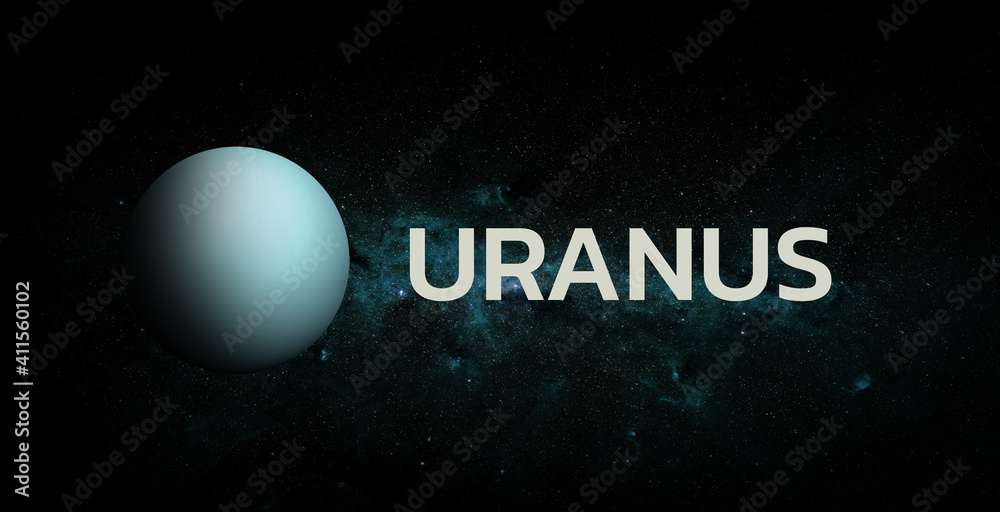 Uranus on space background. Elements of this image furnished by NASA.