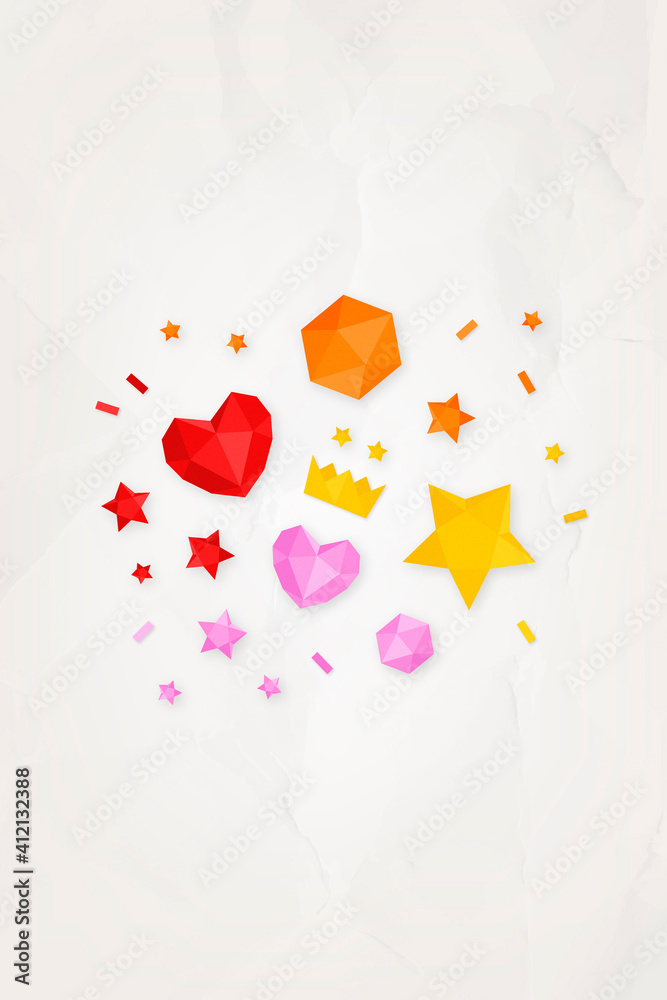 Colorful crystal stone vector collection