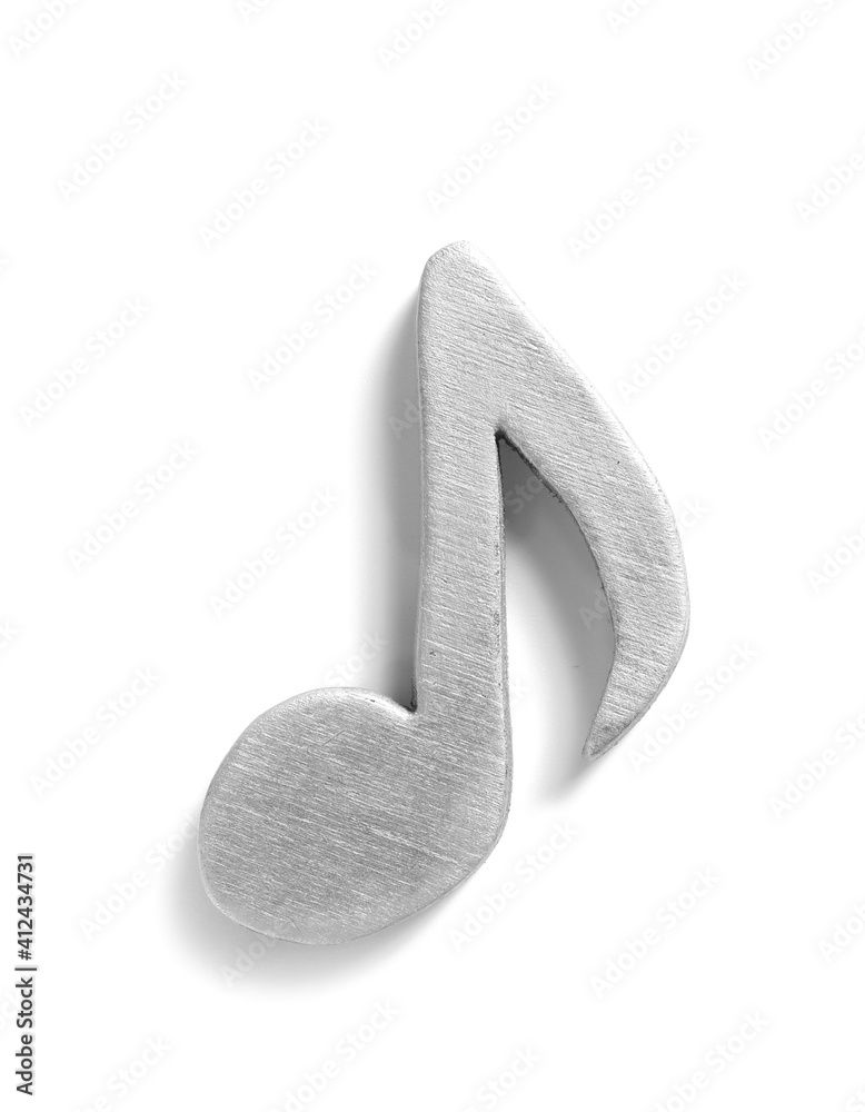 Music note on white background