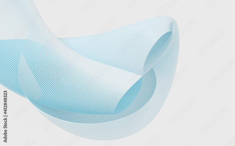 Wavy lines pattern background, curve structure, 3d rendering.